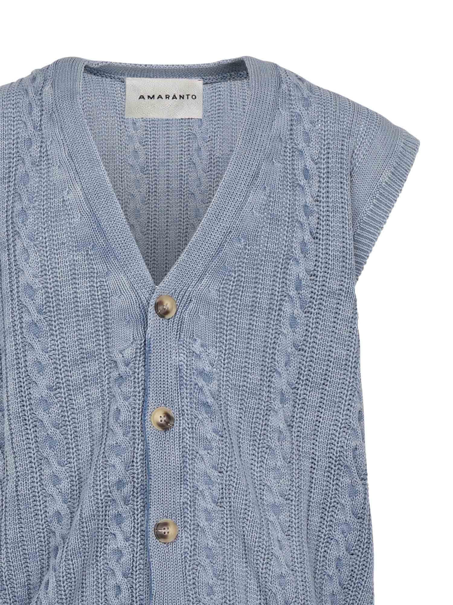 Gilet in cotone<BR/> B9D0038 86M AMARANTO 