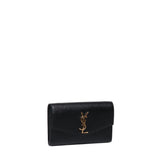 Pochette con catena uptown in pelle grain de poudre 607788 1GF0J1000 SAINT LAURENT 