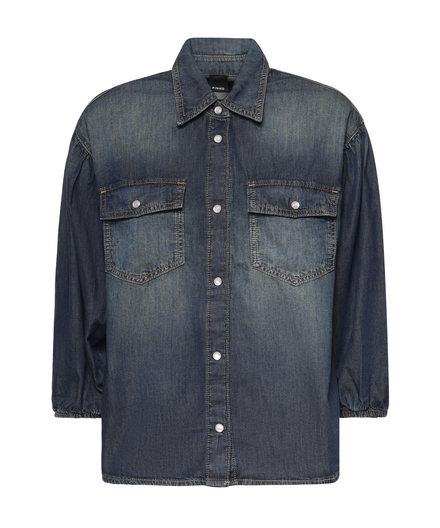 Camicia in denim con maniche a palloncino 106596 A37KPJC PINKO 