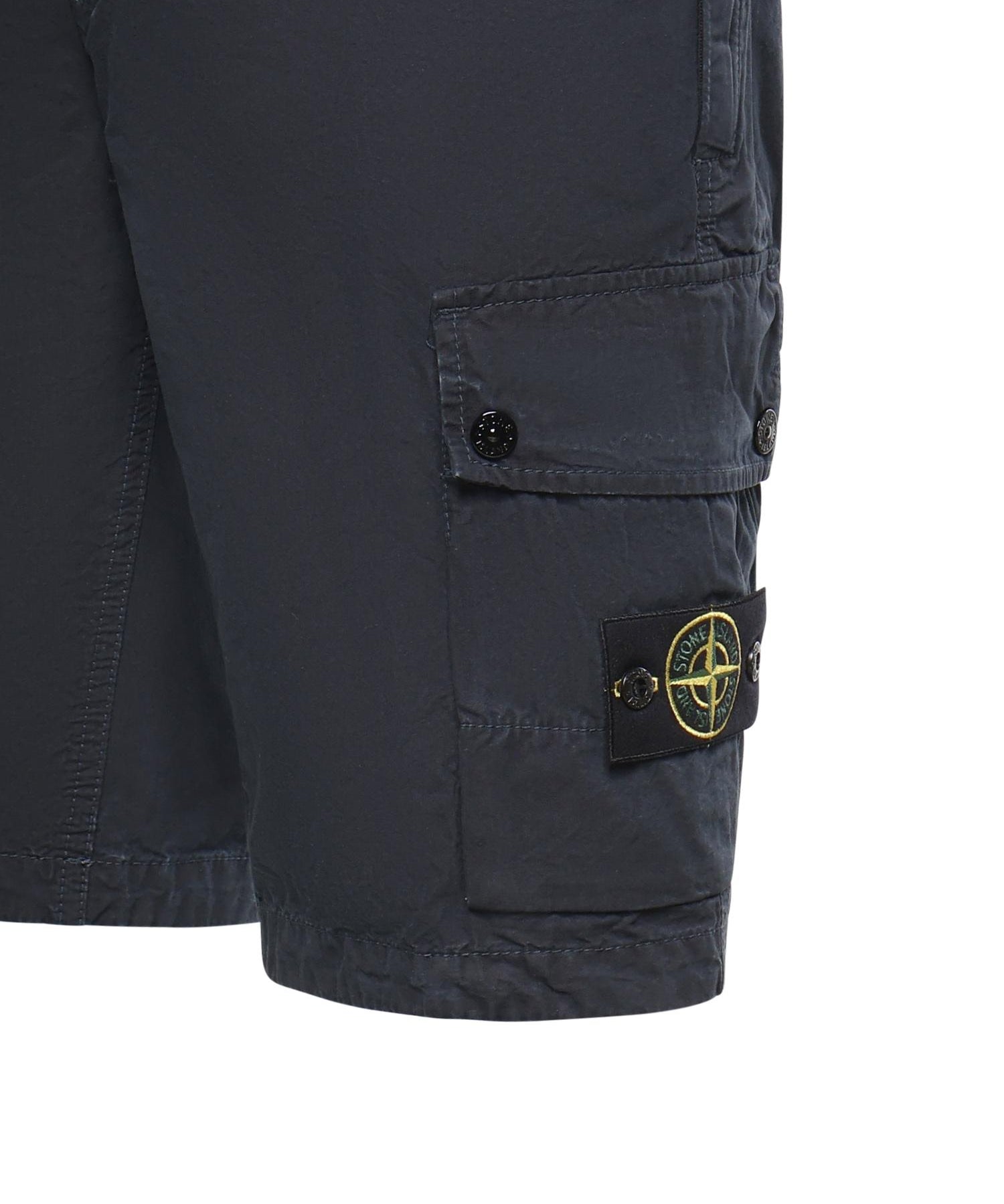 Shorts cargo in cotone con logo L1S15L100019 S00WAV0120 STONE ISLAND 
