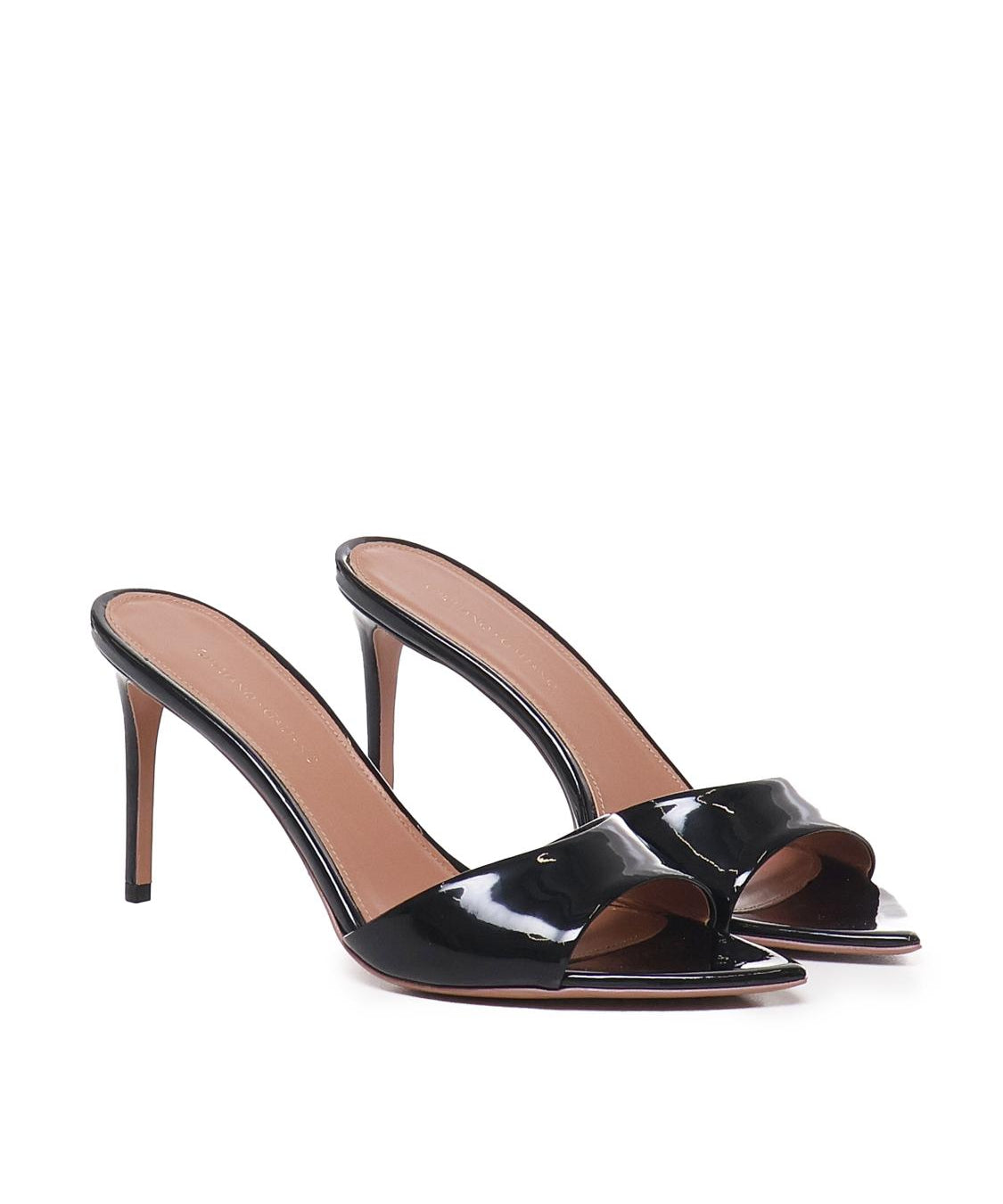 Mule Alixia in vernice<BR/> ALIXIA80 VERNICENERO GIULIANO GALIANO 