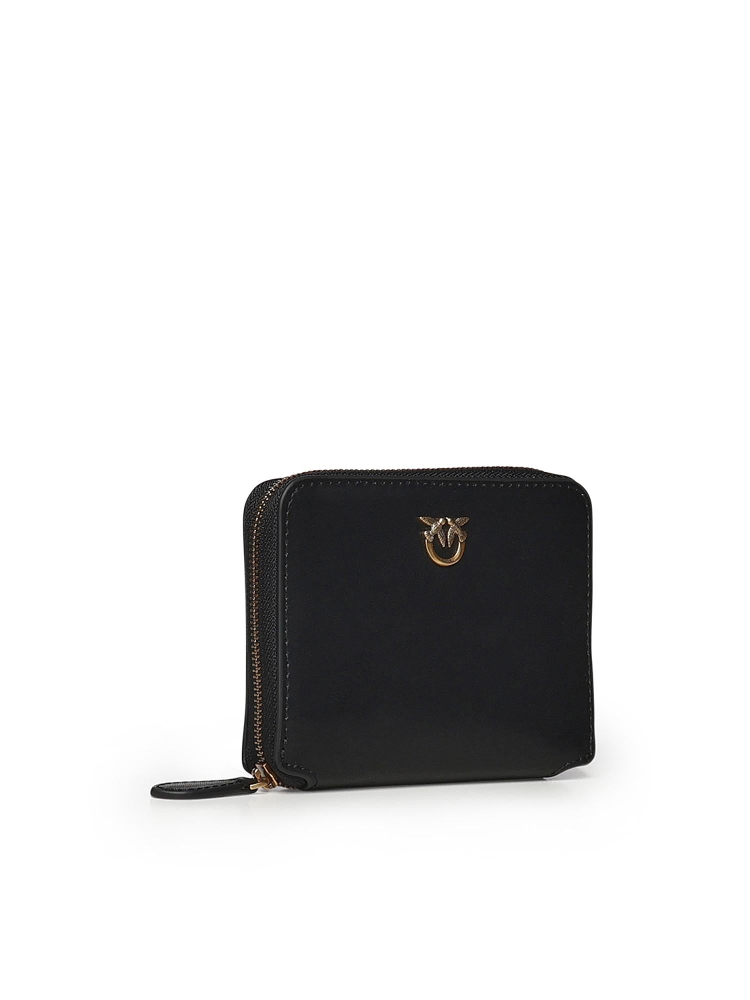 Portafoglio quadrato zip-around in pelle 100249 A0F1Z99Q PINKO 