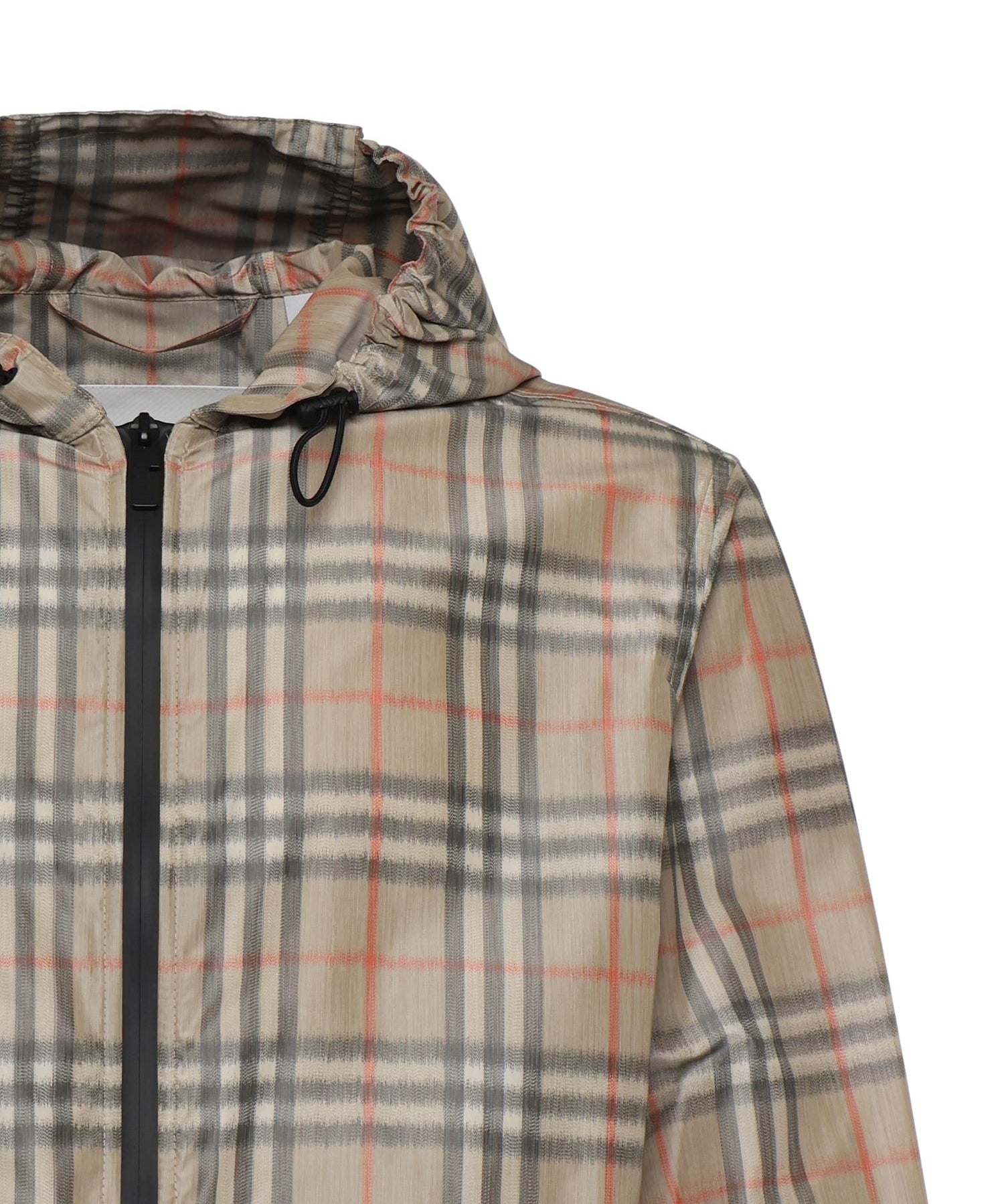 Giacca con cappuccio e Check sfumato 8118831 B9368 BURBERRY 