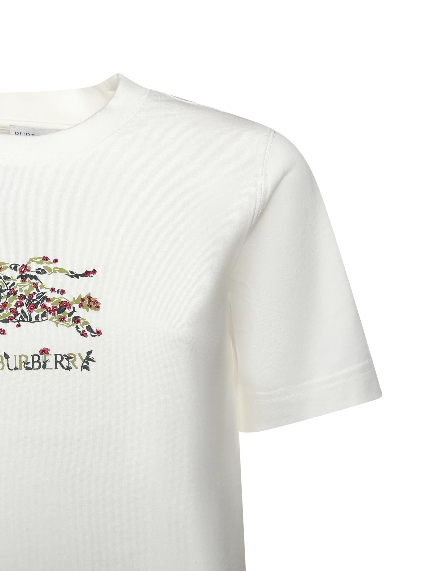 T-shirt in cotone Check con EKD 8118964 B7078 BURBERRY 