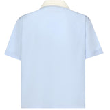 Camicia in cotone con logo MK2020 10IVF0013 MIU MIU 