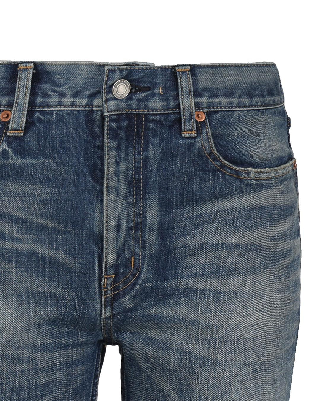 Jeans taglio dritto in denim blu 734311 Y07HA4296 SAINT LAURENT 
