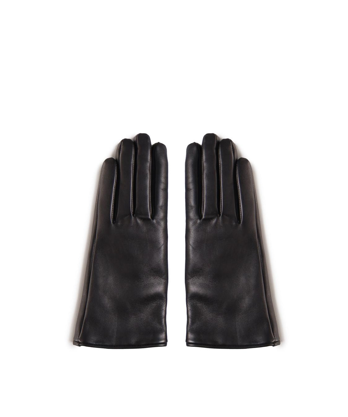 Guanti corti Cassandre in pelle di agnello e cashmere 7603413 YO6801080 SAINT LAURENT 