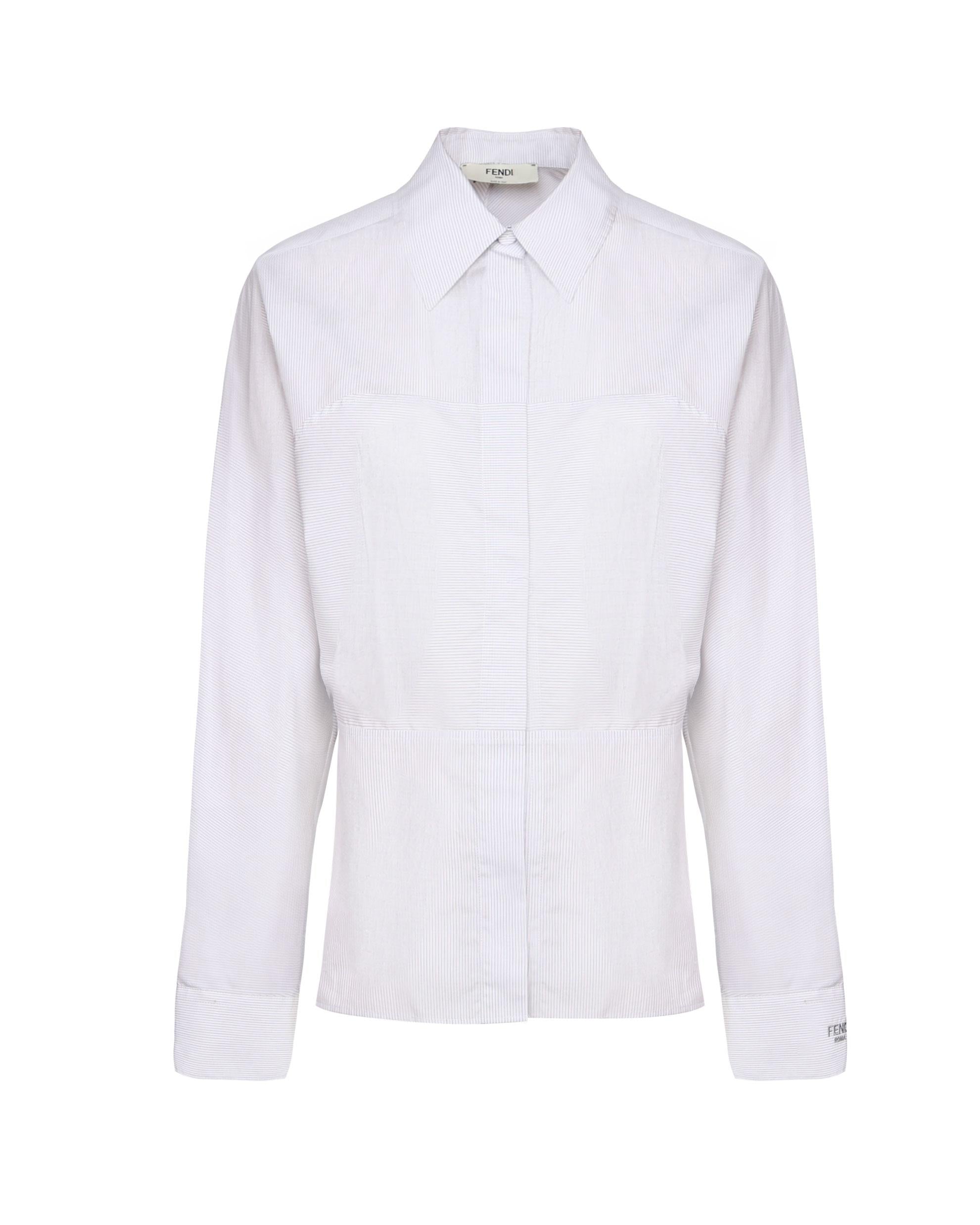 Camicia in cotone con vita accostata FS8204 AWZXF0ZNM FENDI 