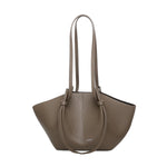 Borsa tote Mochi large in pelle MOCHI PEBBLE GRAIN LEATHER TAUPE YUZEFI 