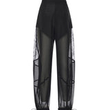 Pantalone Nacy con inserti in pizzo 106275 A336Z99 PINKO 