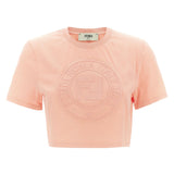 T-shirt cropped con logo<BR/> FS9715 ASNIF1RX7 FENDI 