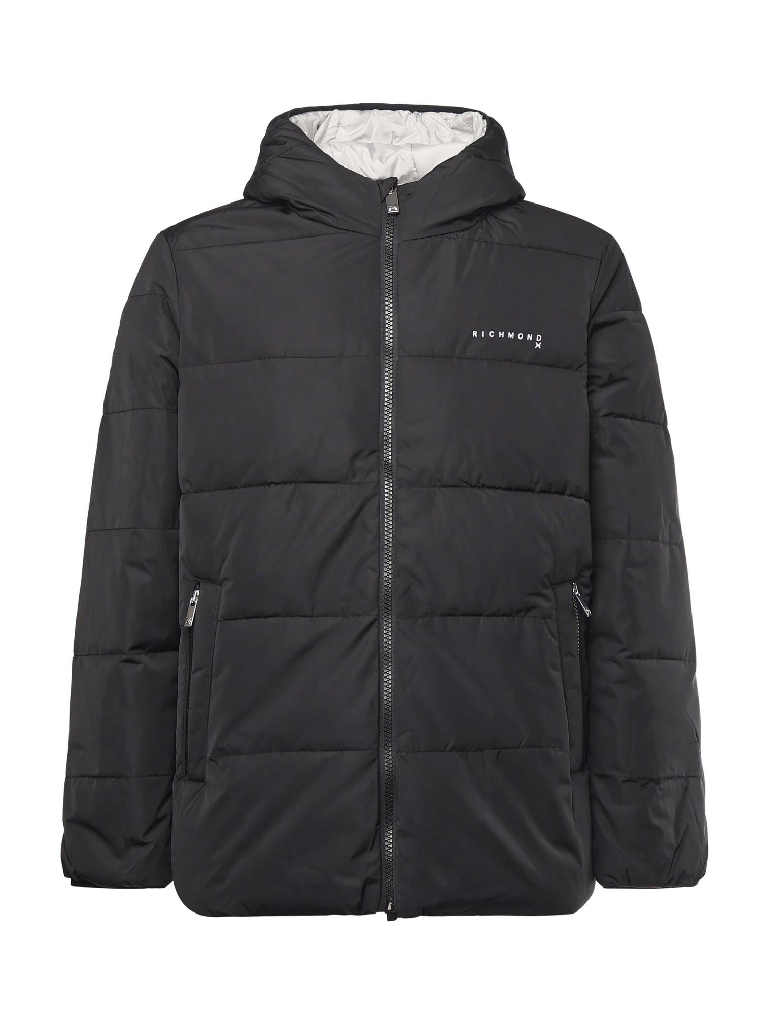 Piumino reversibile con cappuccio e logo UMA25151PI BLACK RICHMOND X 