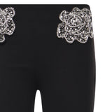 Pantaloni con rose gioiello ricamate 106445 A31PZ99 PINKO 
