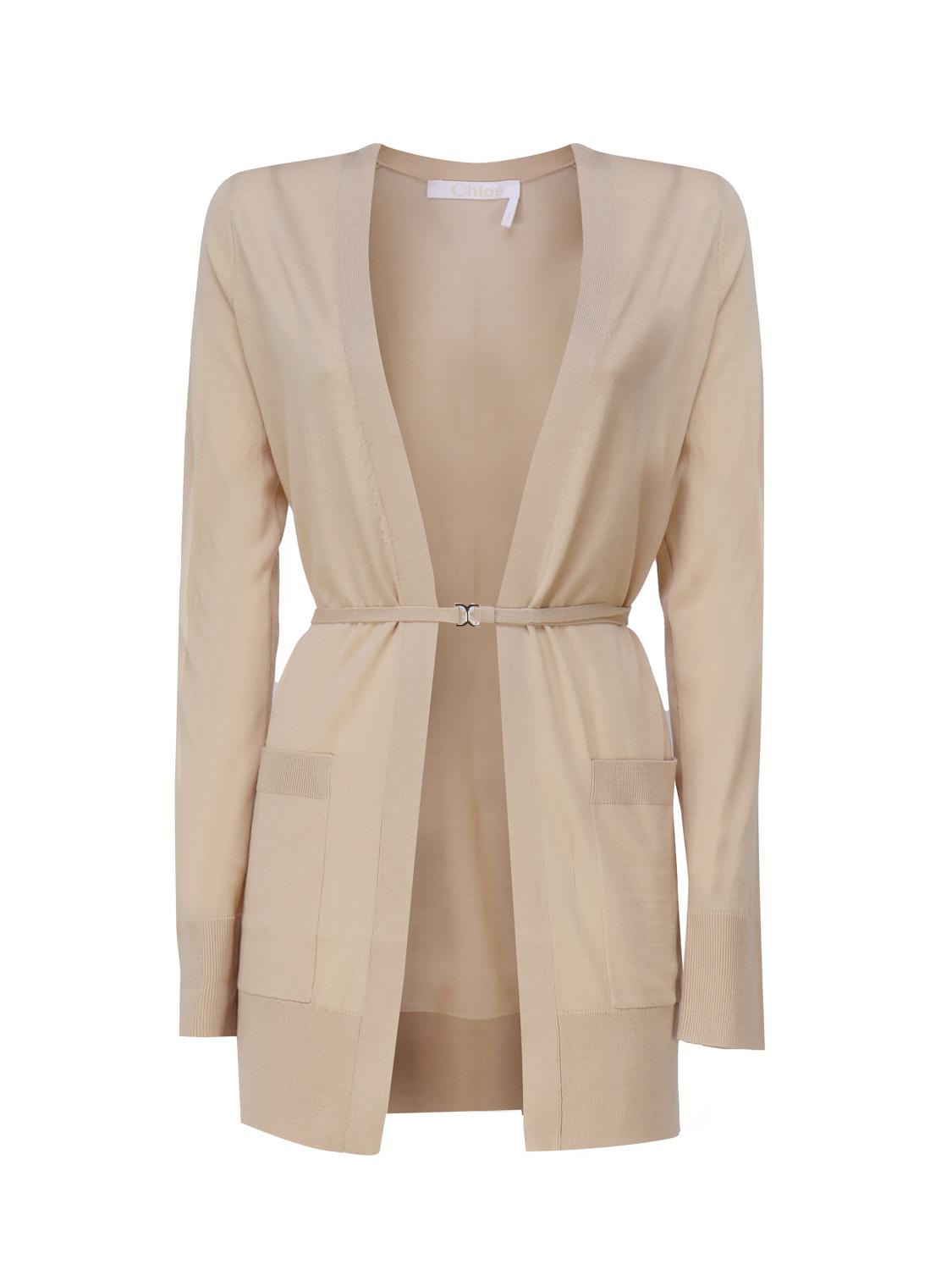 Cardigan con cintura<BR/> C24SMH01661 -24P CHLOÉ 