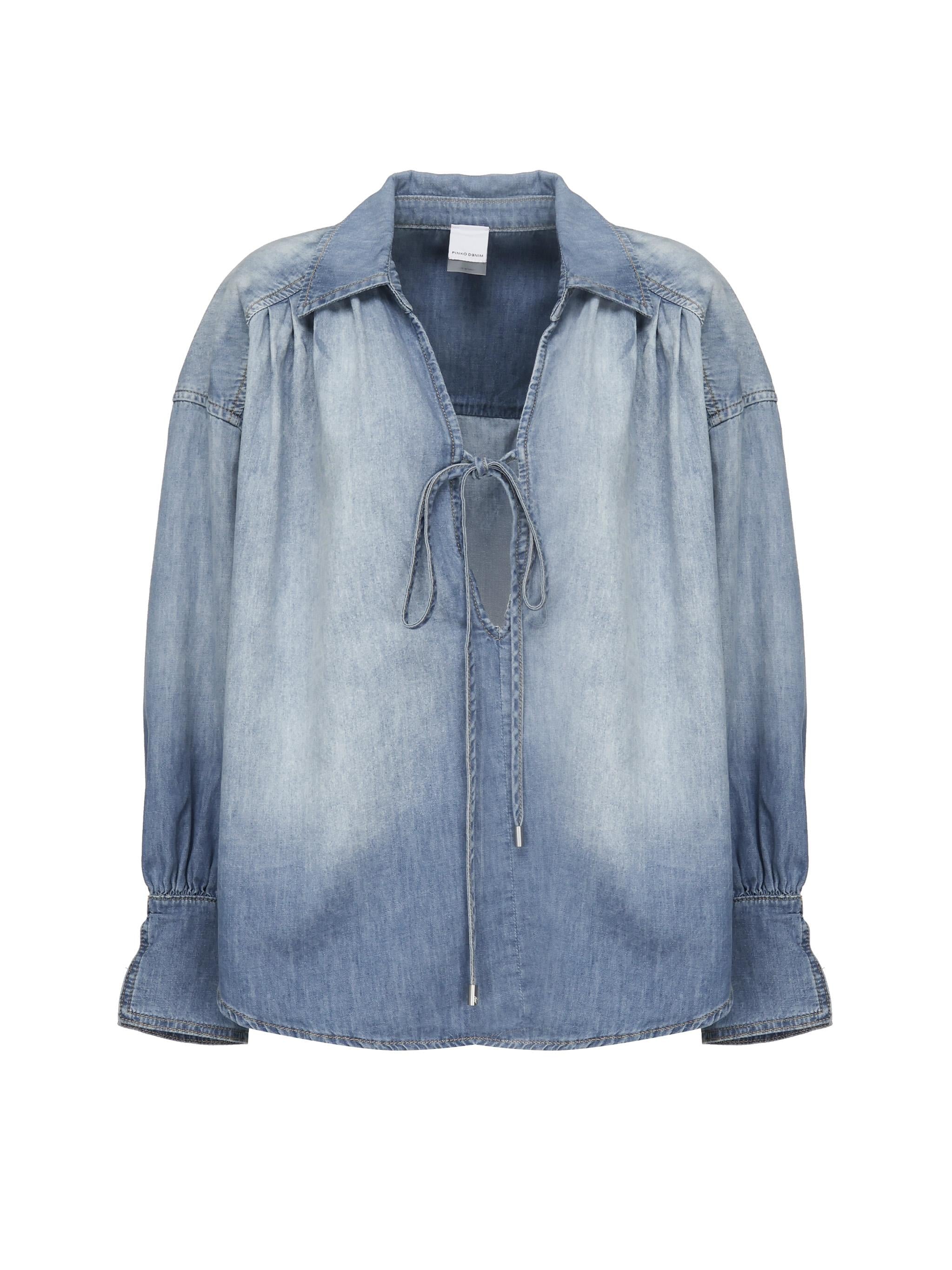 Blusa calahari in denim 104630 A2DTPJO PINKO 