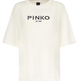 T-shirt in jersey con logo 106872 A3B3Z05 PINKO 