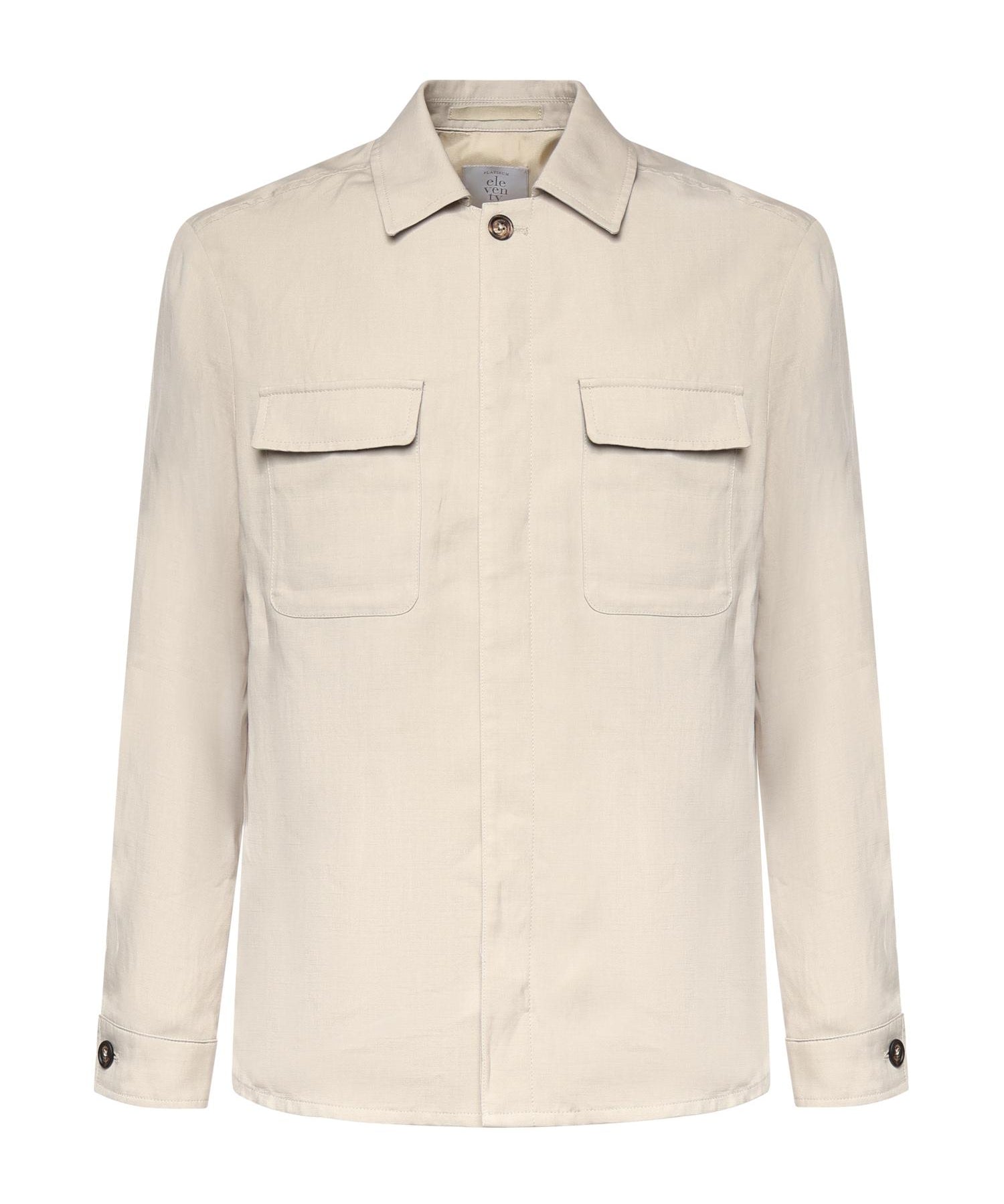 Overshirt in lyocell e lino M75GIAK08TES0M116 02 ELEVENTY 