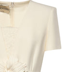 Abito midi in Crepe Couture con applicazione floreale 8B0VAKG5 1CFA03 VALENTINO GARAVANI 