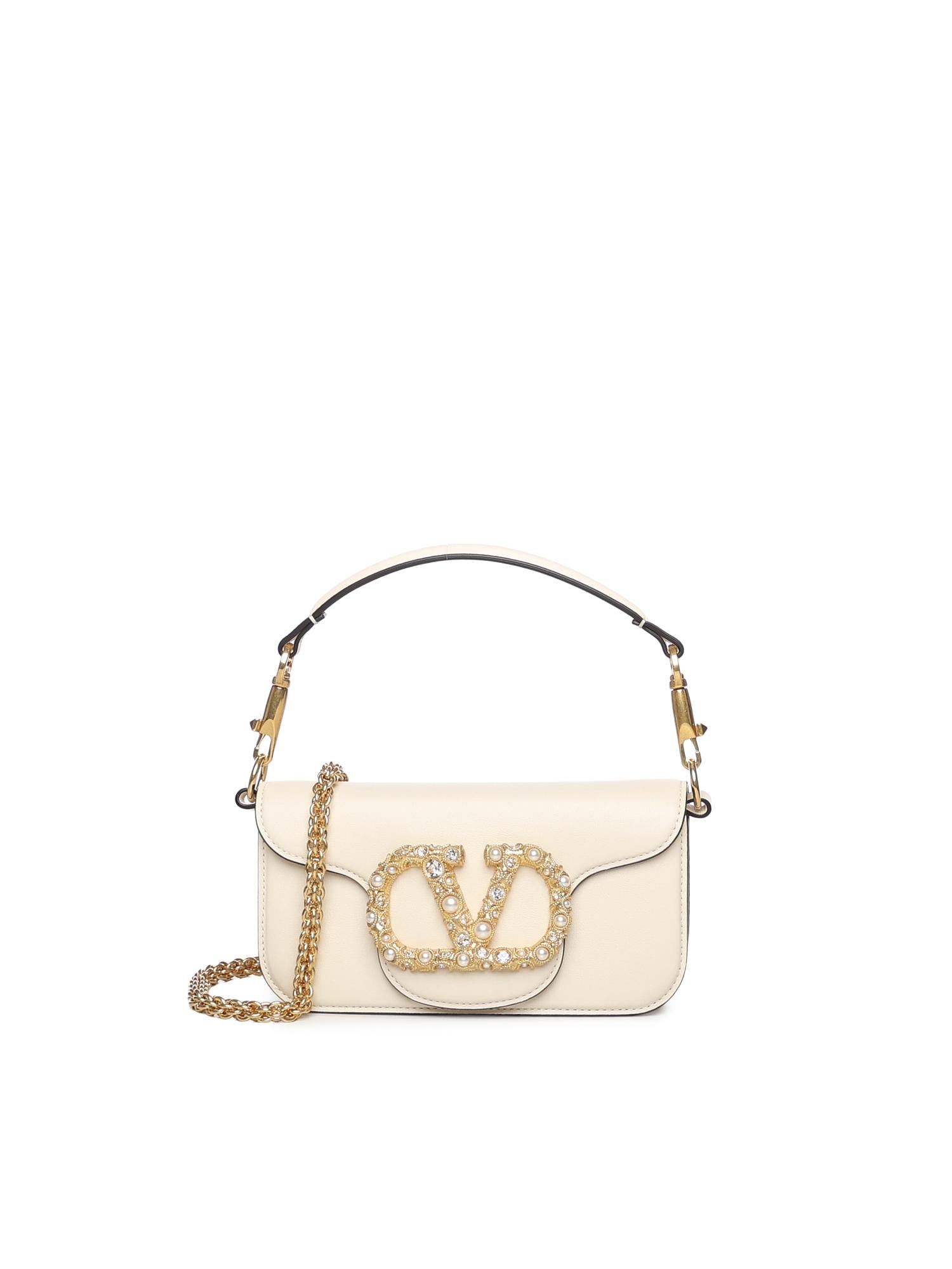 Borsa piccola a spalla Locò in vitello con logo gioiello 7W2B0K53 CXADYH VALENTINO GARAVANI 