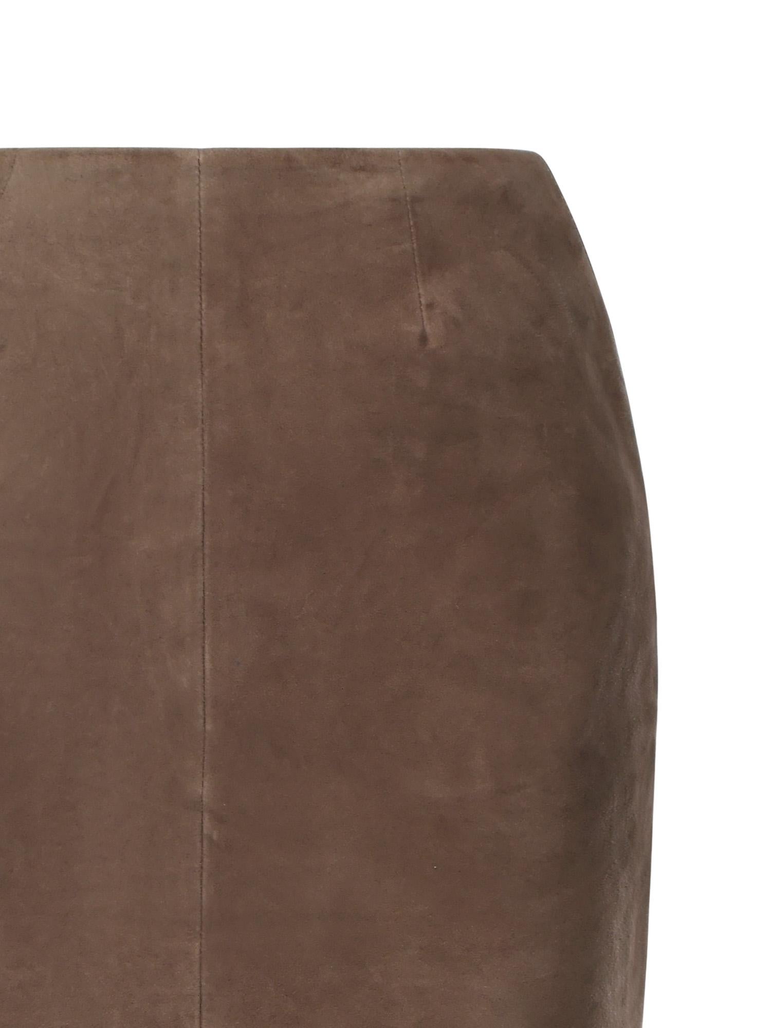 Gonna midi a tubino in pelle 115300 1683 ROTATE 