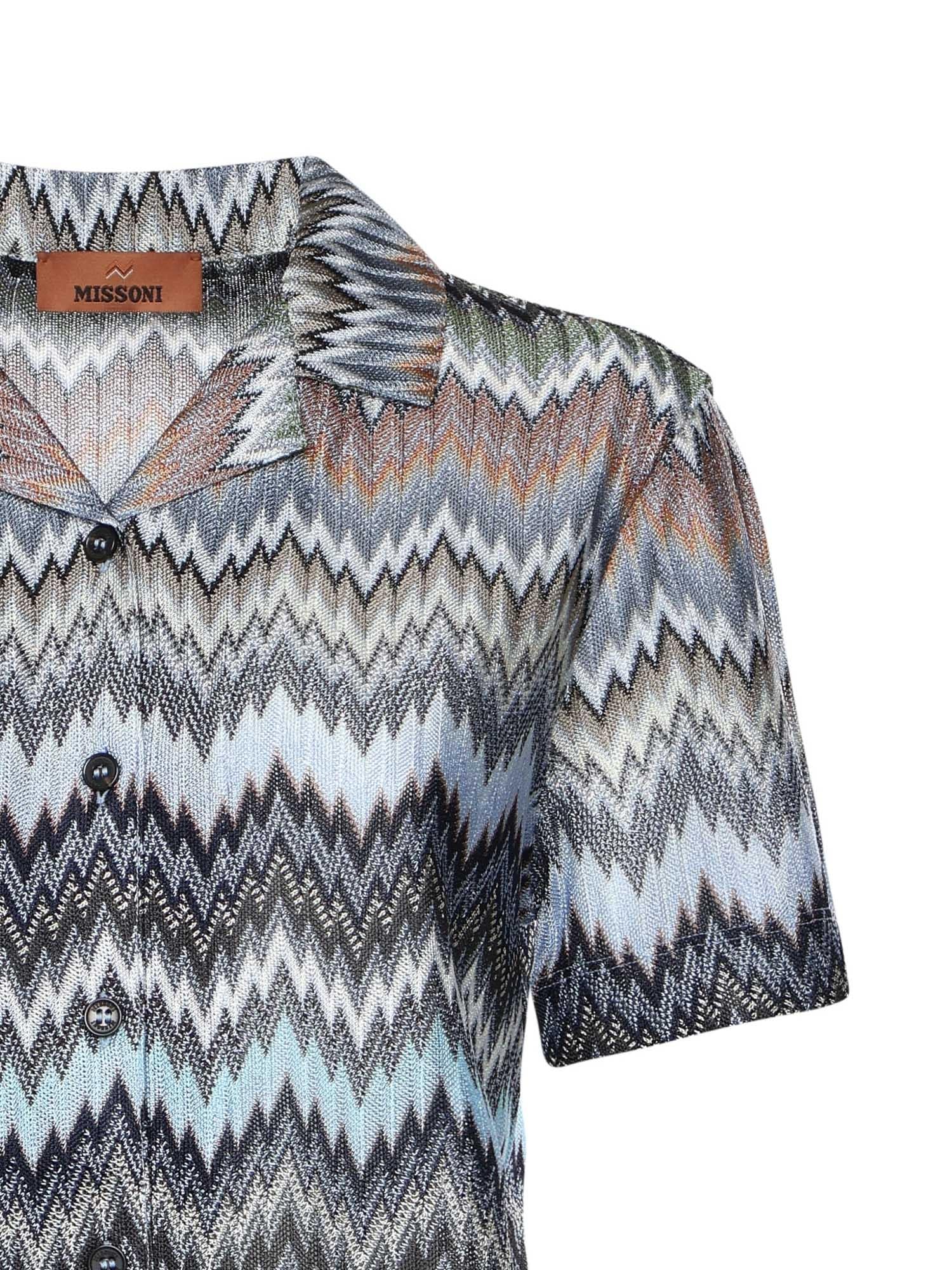 Camicia in viscosa chevron motivo snake DS26SJ03 BR014TS91RM MISSONI 