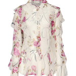 Camicia con volant 2C351A F7141 BLUMARINE 