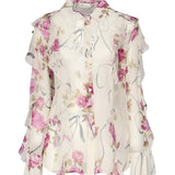 Camicia con volant 2C351A F7141 BLUMARINE 