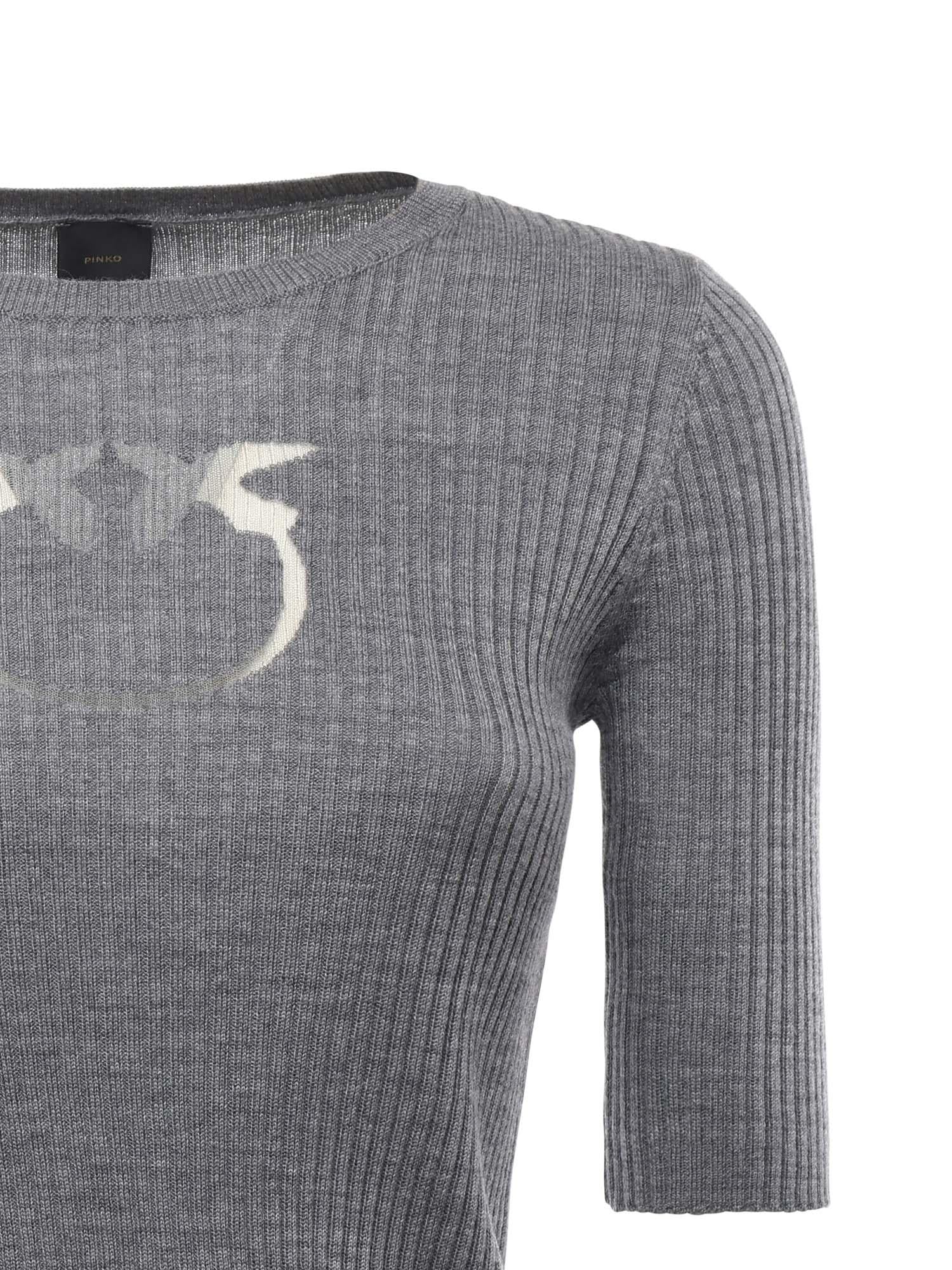 Maglia cropped con logo 102017 A18MII2 PINKO 