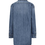 Camicia in denim con logo GWC125 17GGF0076 MIU MIU 
