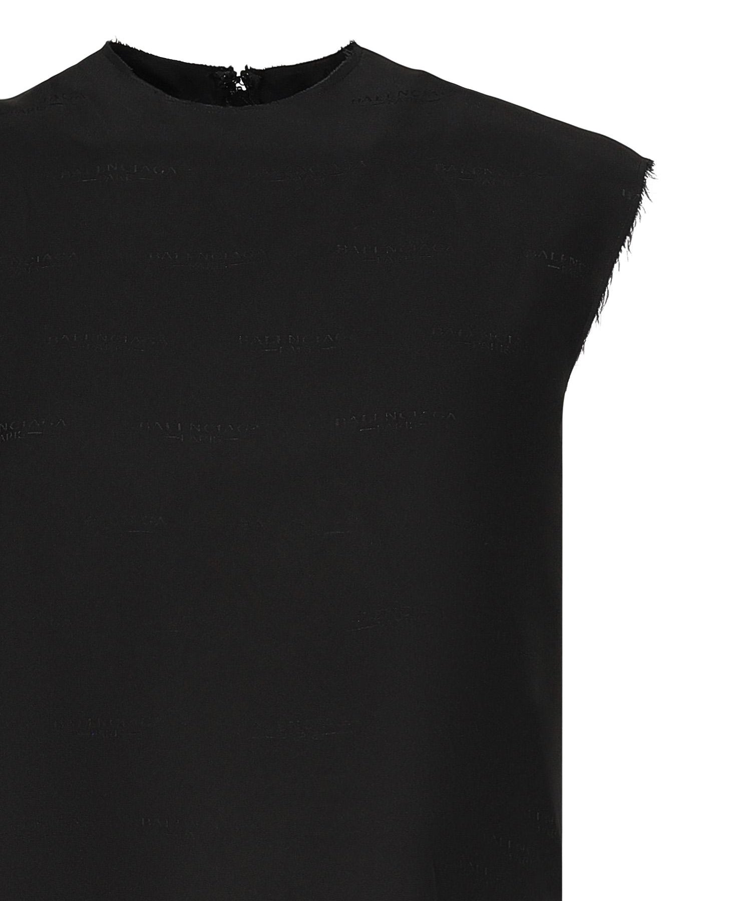 Top smanicato in jacquard di seta 838750 TSN091000 BALENCIAGA 