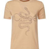 T-shirt con logo<BR/> CHC25SJH08190281 281 CHLOÉ 