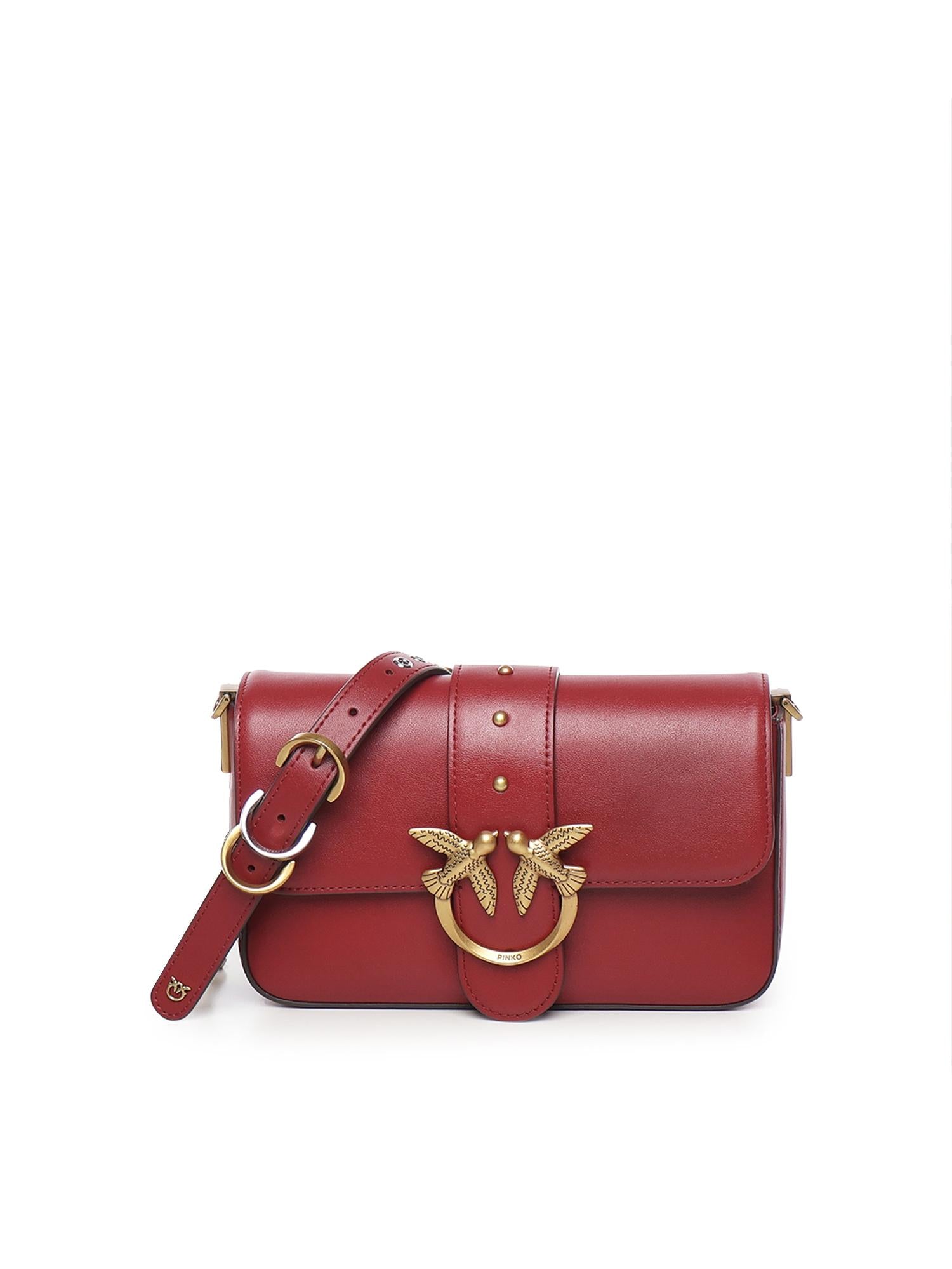 Borsa a spalla piccola Mini Love Bag Slouchy in pelle 105824 A0QOOA4Q PINKO 