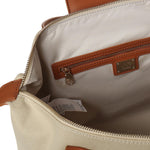 Borsa shopping Responsible con logo 73BS9N001 RESPONSIBLEOFF WHITE/CUOIO V° 73 