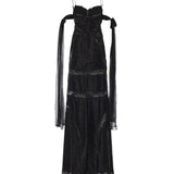 Abito Rita in seta e pizzo CD3447 BLACK FOR LOVE & LEMONS 