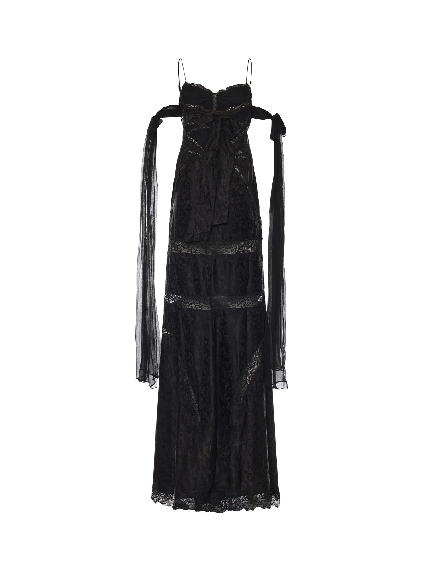 Abito Rita in seta e pizzo CD3447 BLACK FOR LOVE & LEMONS 