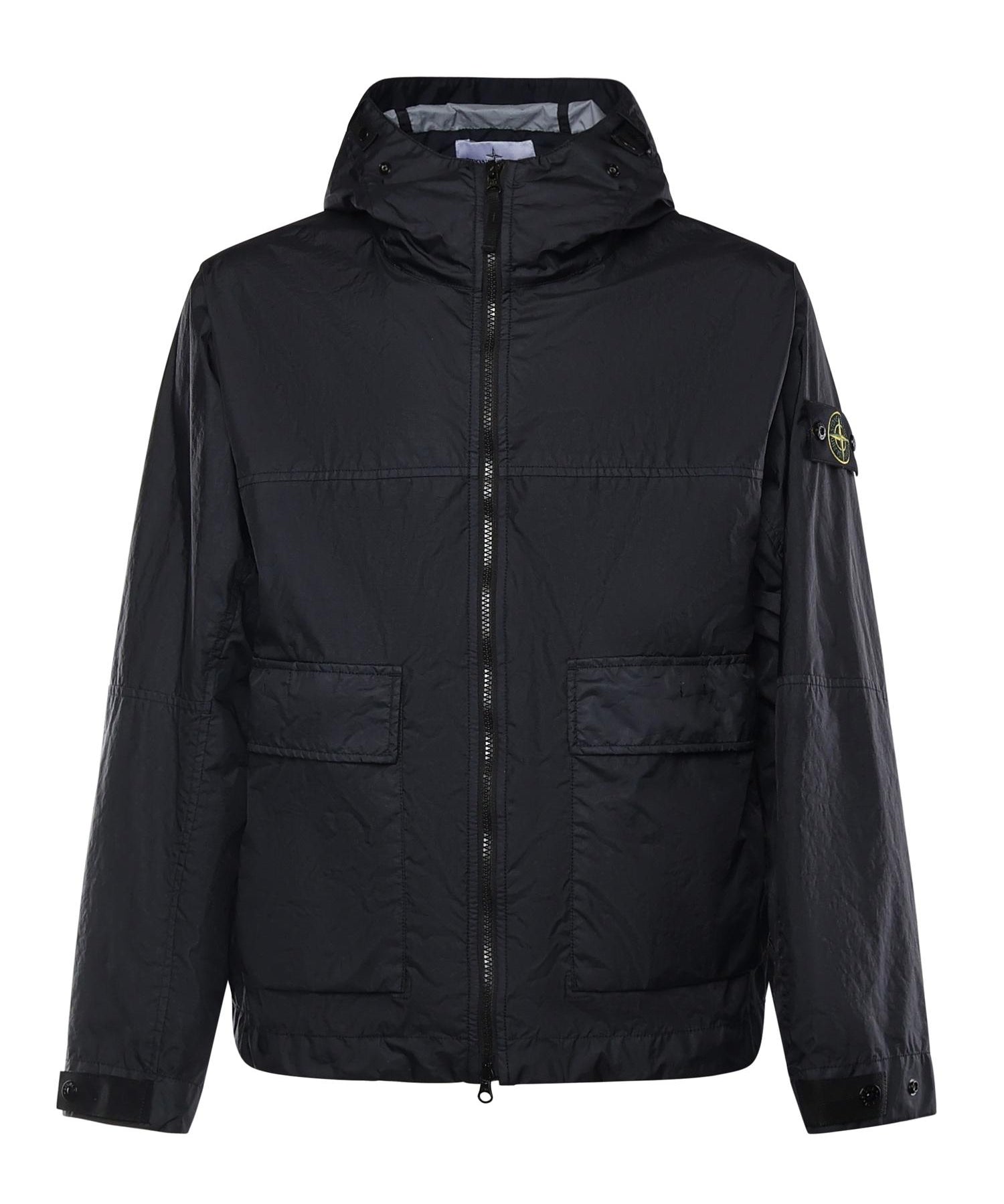 Giacca con cappuccio in nylon con logo L1S154100004 S0A21V0020 STONE ISLAND 