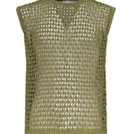 Gilet in maglia traforata KN006 GRN BONSAI 