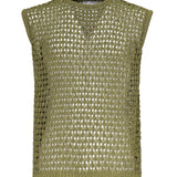 Gilet in maglia traforata KN006 GRN BONSAI 
