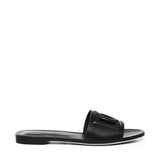 Slide in pelle di vitello e logo CQ0436 AY32980999 DOLCE & GABBANA 