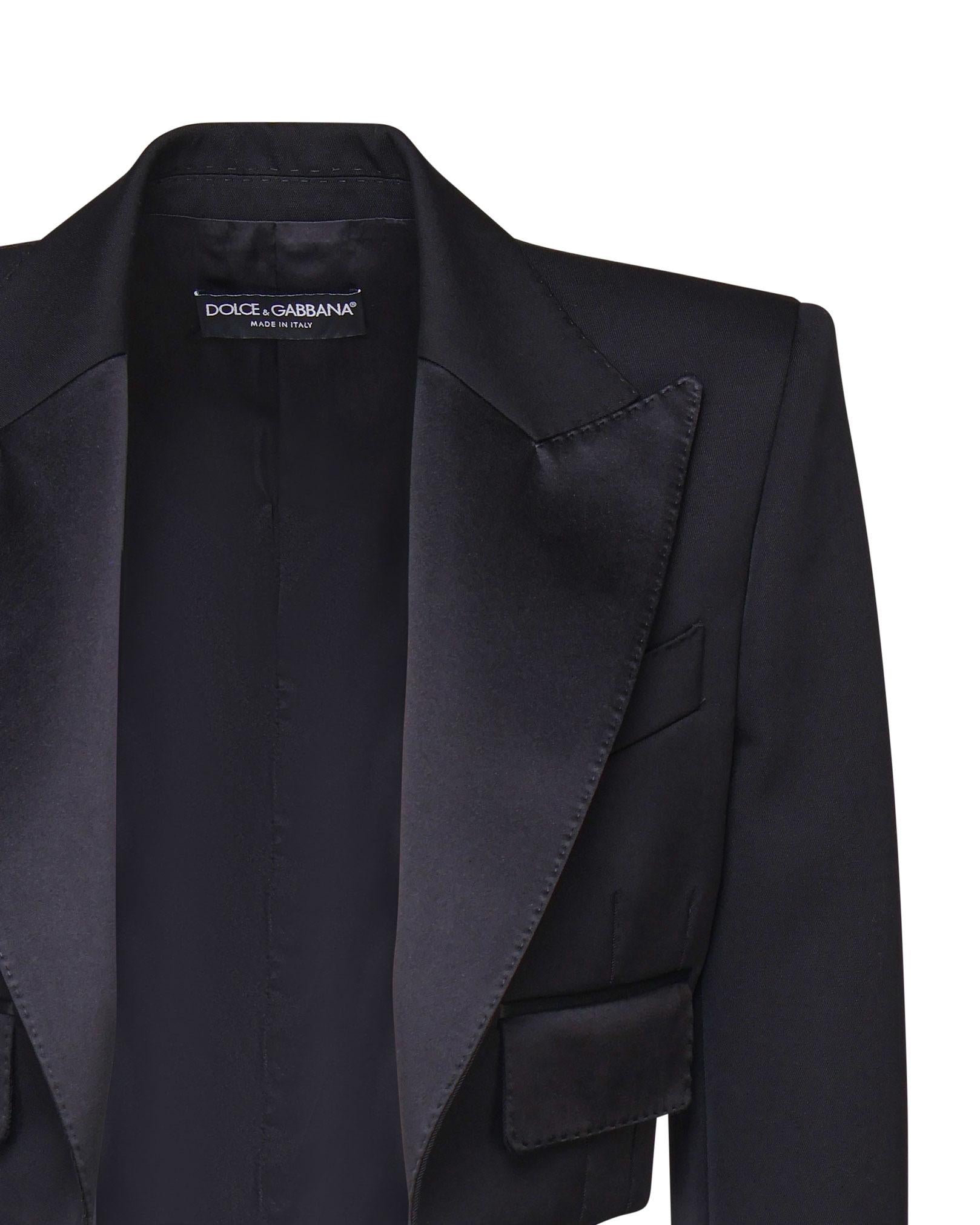 Spencer tuxedo in gabardina di lana F296YT FU21EN0000 DOLCE & GABBANA 