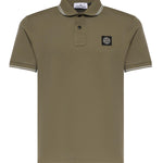 Polo in piqué di cotone con patch Compass L1S152200010 S0018V005G STONE ISLAND 