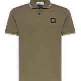 Polo in piqué di cotone con patch Compass L1S152200010 S0018V005G STONE ISLAND 