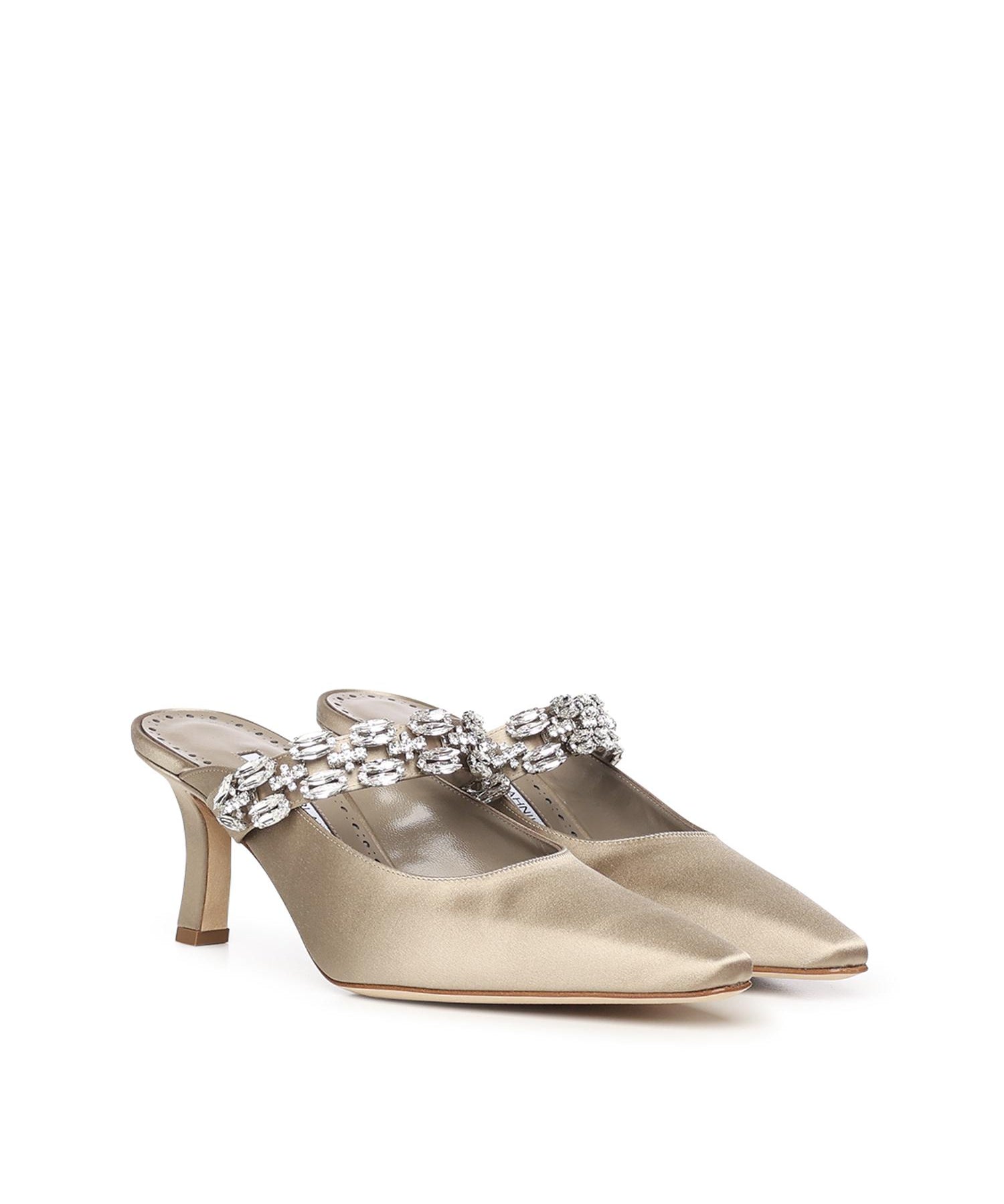 Mules Tamolmu in satin con cristalli 3253082 2330 MANOLO BLAHNIK 