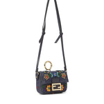 Charm Nano Baguette in denim con applicazioni 7AS499 AWVOF0B3Y FENDI 