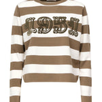 Maglia a righe in lana con ricamo 2521366091600 009 MAX MARA 