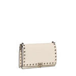 Mini bag con catena Rockstud in vitello granato 8W2P0Y59 VSHI16 VALENTINO GARAVANI 