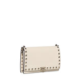 Mini bag con catena Rockstud in vitello granato 8W2P0Y59 VSHI16 VALENTINO GARAVANI 