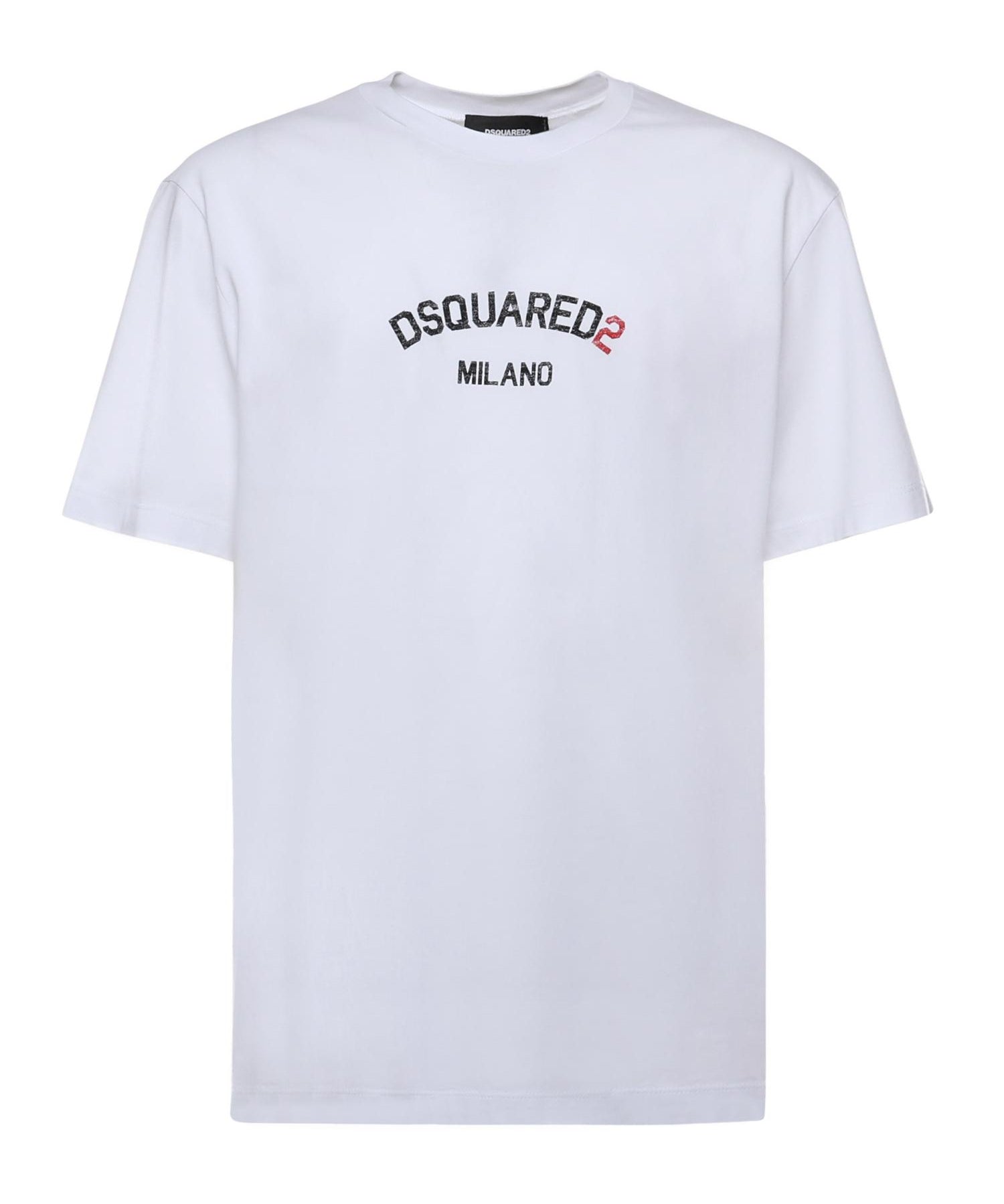 T-shirt in cotone con logo S71GD1631 D20020100 DSQUARED2 