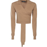 Cardigan incrociato in cashmere FXVB4T JBW0QM0172 DOLCE & GABBANA 
