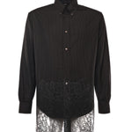 Camicia in lana gessata e pizzo FS1332 AVK1F0DHP FENDI 